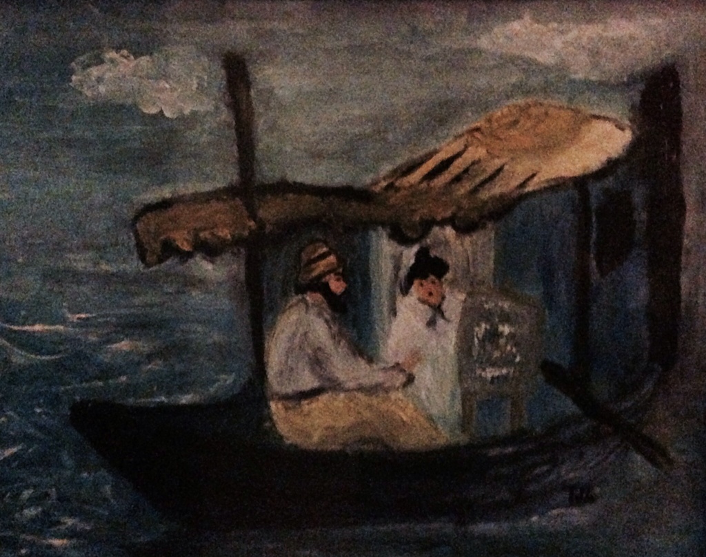 Copia da E. Manet, Tiziana Mazzaglia, olio su tela 25x30cm, 1998